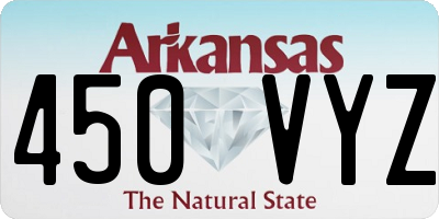 AR license plate 450VYZ