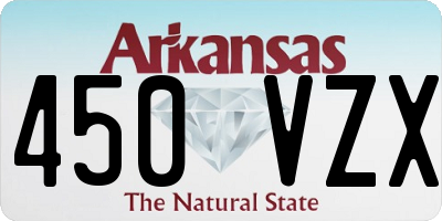 AR license plate 450VZX