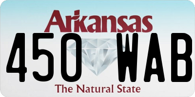 AR license plate 450WAB