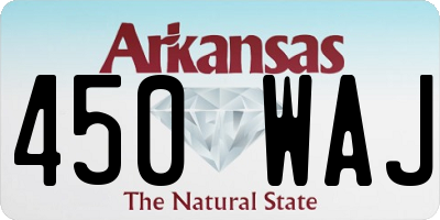 AR license plate 450WAJ