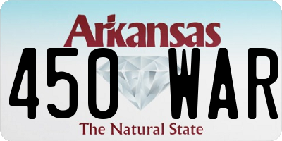 AR license plate 450WAR