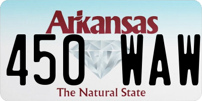 AR license plate 450WAW