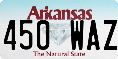 AR license plate 450WAZ