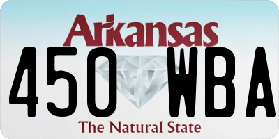 AR license plate 450WBA