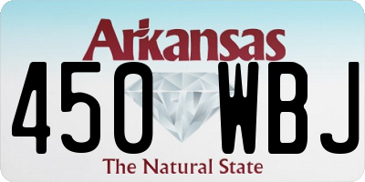 AR license plate 450WBJ