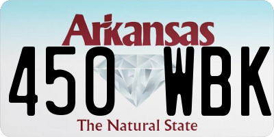 AR license plate 450WBK