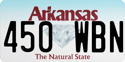 AR license plate 450WBN
