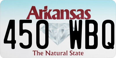 AR license plate 450WBQ
