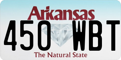 AR license plate 450WBT