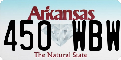 AR license plate 450WBW