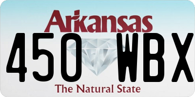AR license plate 450WBX