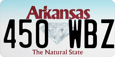 AR license plate 450WBZ