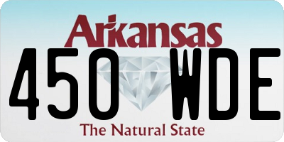 AR license plate 450WDE