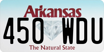 AR license plate 450WDU
