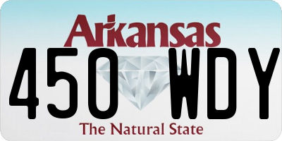 AR license plate 450WDY