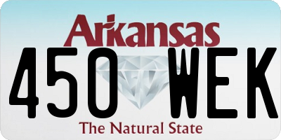 AR license plate 450WEK
