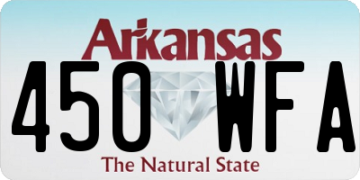 AR license plate 450WFA