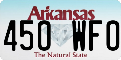 AR license plate 450WFO
