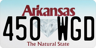 AR license plate 450WGD