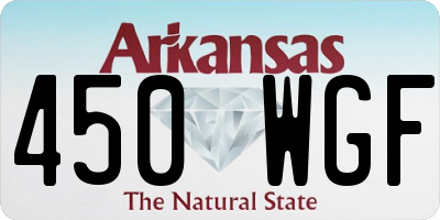 AR license plate 450WGF