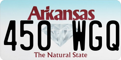 AR license plate 450WGQ