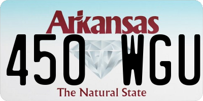 AR license plate 450WGU