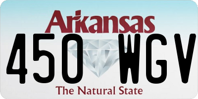AR license plate 450WGV