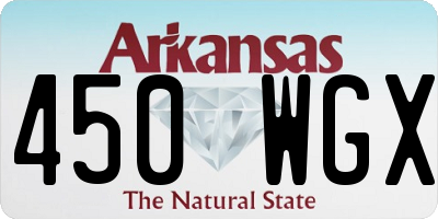 AR license plate 450WGX