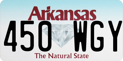 AR license plate 450WGY
