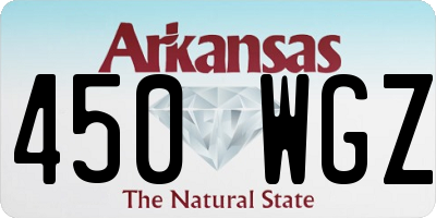 AR license plate 450WGZ