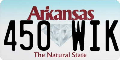 AR license plate 450WIK