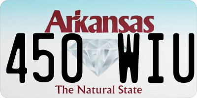 AR license plate 450WIU