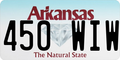 AR license plate 450WIW