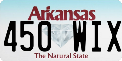 AR license plate 450WIX