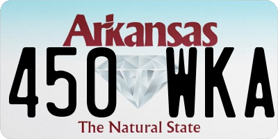 AR license plate 450WKA