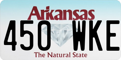 AR license plate 450WKE