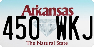 AR license plate 450WKJ