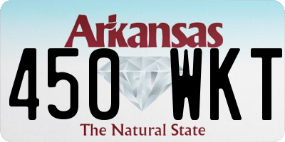 AR license plate 450WKT