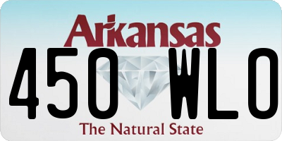 AR license plate 450WLO