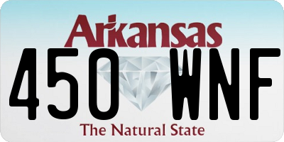 AR license plate 450WNF