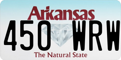 AR license plate 450WRW