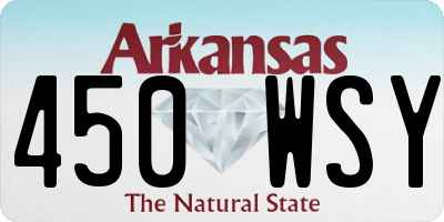 AR license plate 450WSY