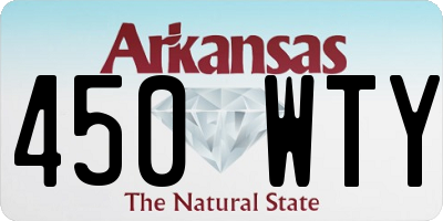 AR license plate 450WTY