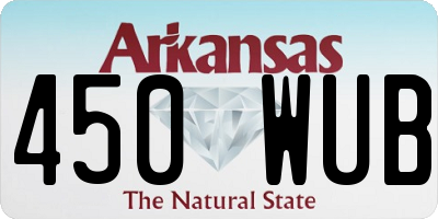 AR license plate 450WUB