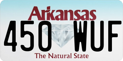 AR license plate 450WUF