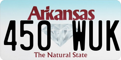 AR license plate 450WUK