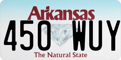 AR license plate 450WUY