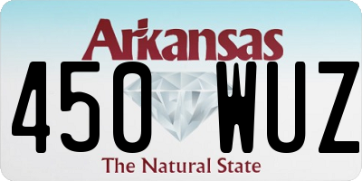 AR license plate 450WUZ