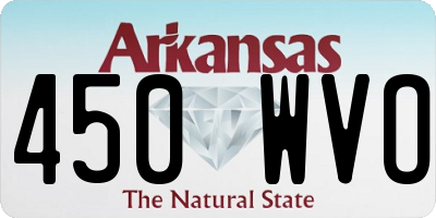 AR license plate 450WVO