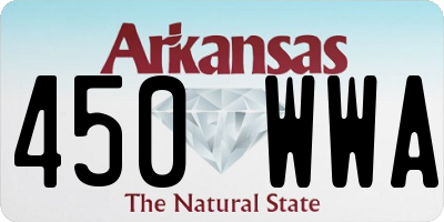 AR license plate 450WWA